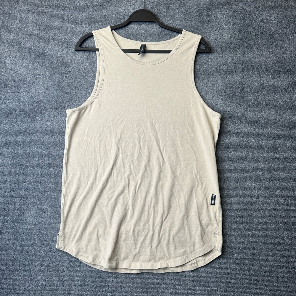 ASRV Tank Top Mens Medium Tan Gym Training Activewear Sleeveless Shirt DSG-0513